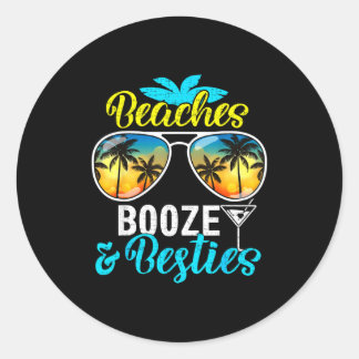 Beaches booze besties girls trip 2026 florida ronde sticker