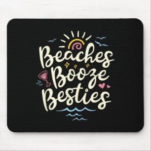 Beaches Booze Besties Summer Best Friend Girls Tri Muismat