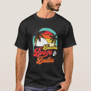 Beaches Booze Besties Summer Best Friend Girls Tri T-shirt