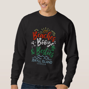 Beaches Booze en Besties Jekyll Island Summer Geo Trui