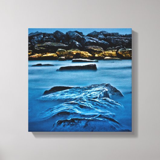 Beaches Park Breakwall 4 Canvas Afdruk (Voorkant)