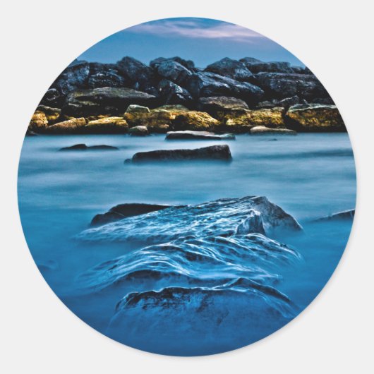 Beaches Park Breakwall 4 Ronde Sticker (Voorkant)