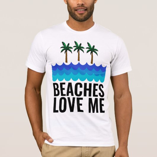 BEACHES VERLIES ME Funny Mannen T-Shirts (Voorkant)