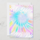 Beachfeest Verjaardag Roze Tie Dye Meisje Beach Pa Kaart (Achterkant)