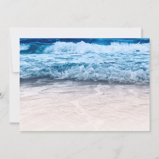 Beachfront Destination Wedding Kaart (Achterkant)