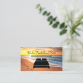 Beachfront Hotel Travel Business Cards Visitekaartje (Staand voorkant)