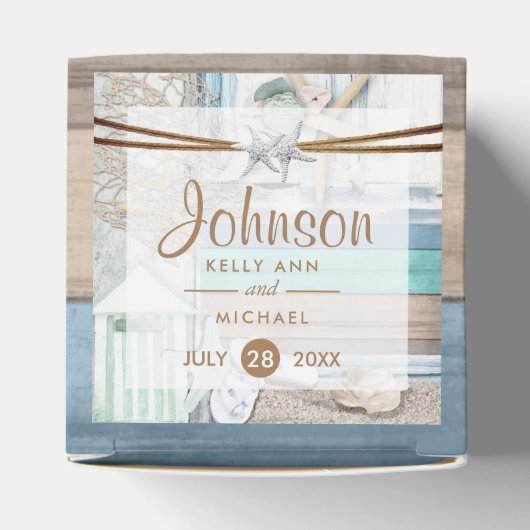 Beachfront Wedding Bedankdoosjes (Bovenkant)
