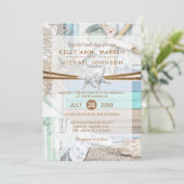 Beachfront Wedding Kaart (Staand voorkant)