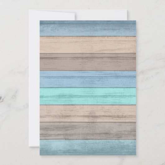 Beachfront Wedding Kaart (Achterkant)