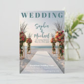 Beachfront Wedding Magazine Hoesje Kaart (Staand voorkant)
