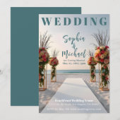 Beachfront Wedding Magazine Hoesje Kaart (Voorkant / Achterkant)