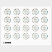Beachfront Wedding Ronde Sticker (Vel)