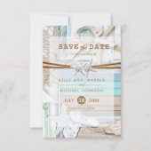 Beachfront Wedding - Sla de datum op Save The Date (Voorkant)