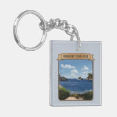 BeachHouse (aanpasbaar) Sleutelhanger (Voorkant Links)