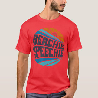 Beachie Speechie Spraaktherapie Strand Retro Zomer T-shirt