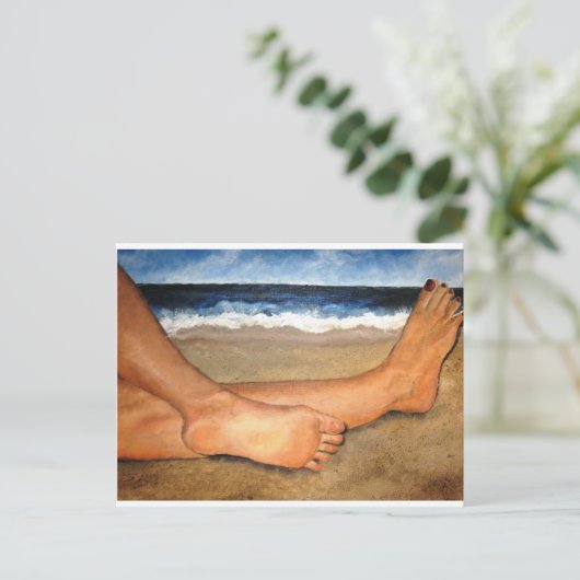 Beachin' Feet Briefkaart (Staand voorkant)