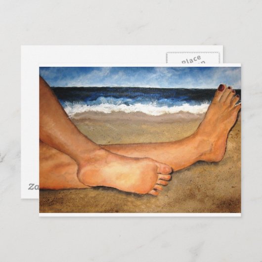 Beachin' Feet Briefkaart (Voorkant / Achterkant)