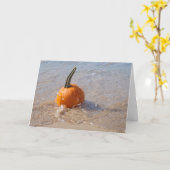 Beaching Autumn Pumpkin Kaart (Gele Bloem)