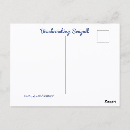 Beachkamende zeegarens briefkaart (Achterkant)