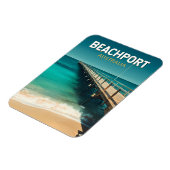 Beachport Australia Travel Art Vintage Magneet (Linkerzijde)