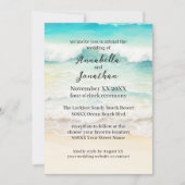 Beachscape Waves op een zandstrand bruiloft Kaart (Voorkant)