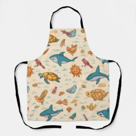 Beachside All-Over Print Apron Gift Schort