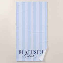 'Beachside Bliss' Blauwe Strandliefhebbers Oceaan Strandlaken