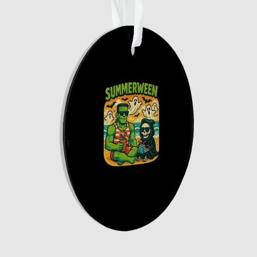 Beachside Boogeymen - Retro Summerween Vibes Class Ornament (voorkant)