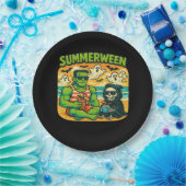 Beachside Boogeymen - Retro Summerween Vibes Class Papieren Bordje (Feest)