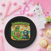 Beachside Boogeymen - Retro Summerween Vibes Class Papieren Bordje (Feest)