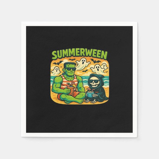 Beachside Boogeymen - Retro Summerween Vibes Class Servet (Voorkant)
