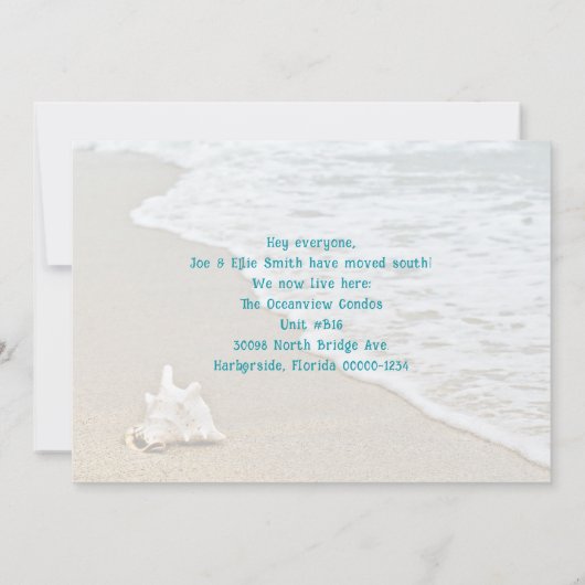 Beachside Chairs de Nieuwe Kaarten van de Aankondi (Achterkant)