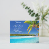Beachside Cook Island - John 14:27 Bible Verse Briefkaart (Staand voorkant)