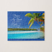 Beachside Cook Island - John 14:27 Bible Verse Legpuzzel (Horizontaal)