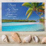 Beachside Cook Island - John 14:27 Bible Verse Legpuzzel<br><div class="desc">Opmerking: U kunt gewoon negeren de persoonlijke naam en handtekening, omdat dat deel was volledig verborgen. koop de puzzel zoals het is of voel je vrij om ze te bewerken als je wilt.~~ Deze prachtige puzzel heeft een prachtige foto van Cook Island strand als de achtergrond, met de hele John...</div>