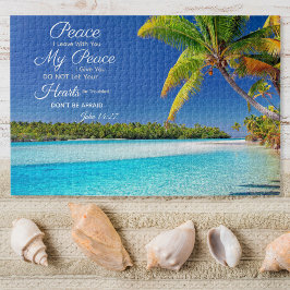 Beachside Cook Island - John 14:27 Bible Verse Legpuzzel