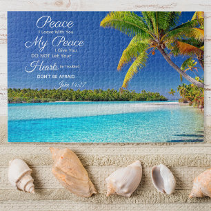 Beachside Cook Island - John 14:27 Bible Verse Legpuzzel