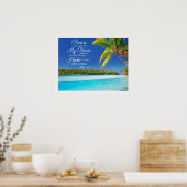 Beachside Cook Island - John 14:27 Bible Verse Poster (Keuken)