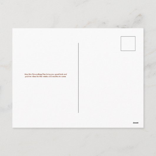 Beachside Groundhog Feestdagenkaart (Achterkant)