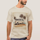 Beachside Kombi Adventure Tee - Retro Coastal Char T-shirt (Voorkant)