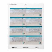 Beachside Living Medium Grootte Kerstmis Optioneel Etiket (Full Sheet)