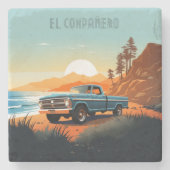 Beachside Memories Stenen Onderzetter (Voorkant)