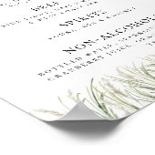 Beachside Pampas Grass Bar List Poster (Hoek)