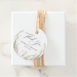 Beachside Pampas Grass Bruiloft Dank u Bedankjes Labels