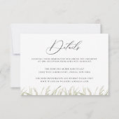 Beachside Pampas Grass bruiloft details Kaart (Voorkant)