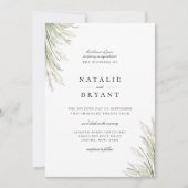 Beachside Pampas Grass bruiloft uitnodiging (Voorkant)