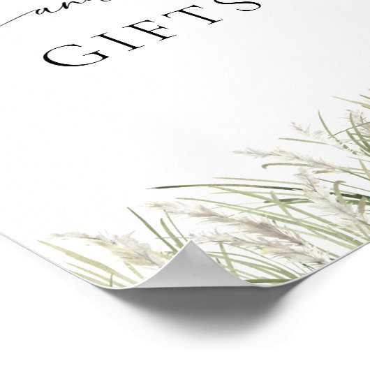 Beachside Pampas Grass Kaarten en Gifts Poster (Hoek)