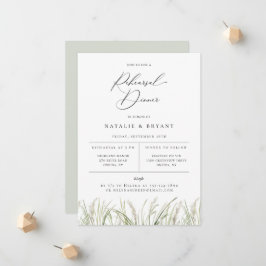 Beachside Pampas Grass Rehearsal Dinner Aankondiging