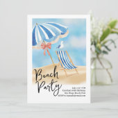 Beachside Party Kaart (Staand voorkant)