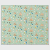 Beachside Property Zand Castle Beach House Cadeaupapier (Vlak)